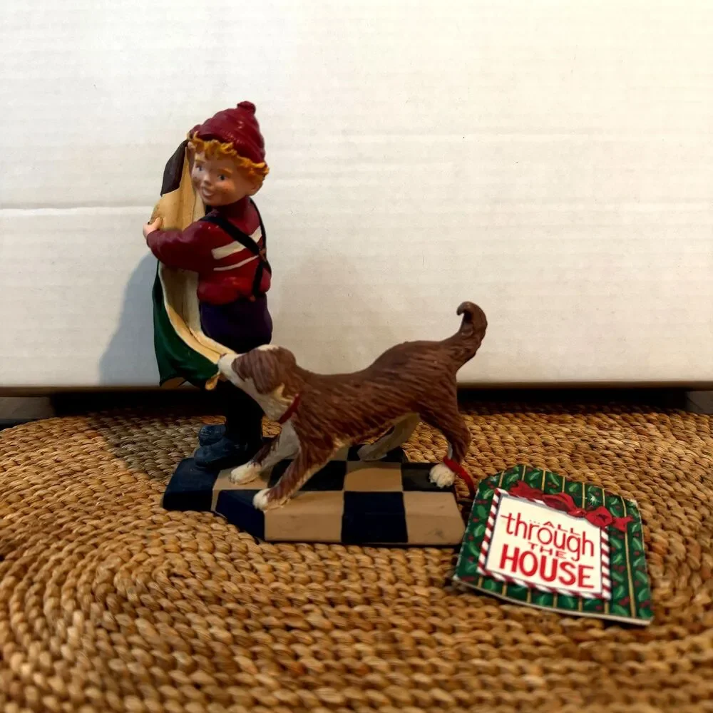 Dept 56 Nicholas Hanging Coat 9311-4 All Through The House Dog Figurine Retired